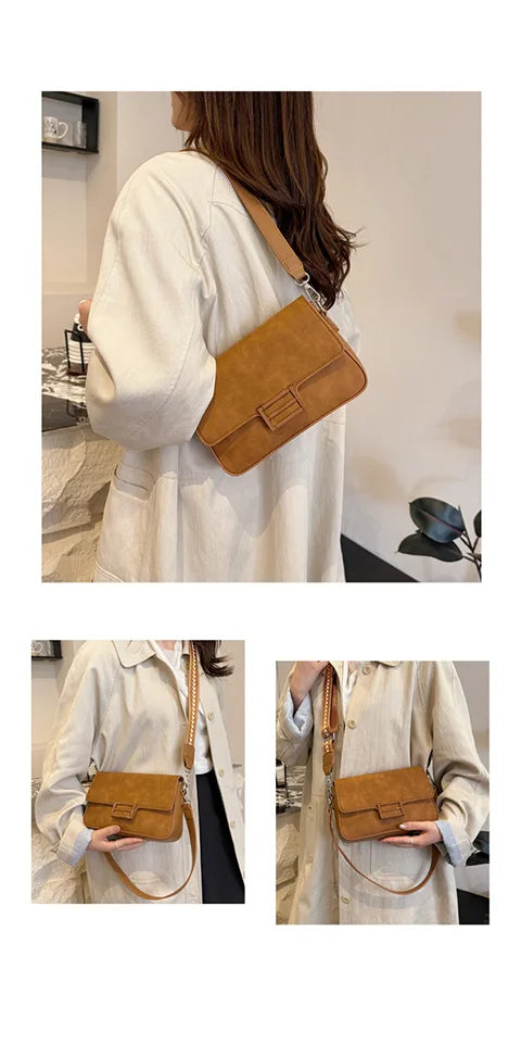 2025 Spring Summer Vintage Square Bag Luxe Underarm Purse for Women Fashion Shoulder Tote Versatile Bag Chic Commuter Bag