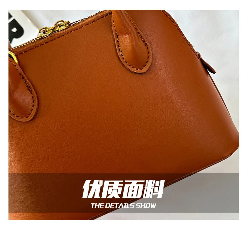 Shell Women's Bag New Personalized Fashion Versatile Rivet Handbag Versatile Large Capacity Shoulder Messenger Bag