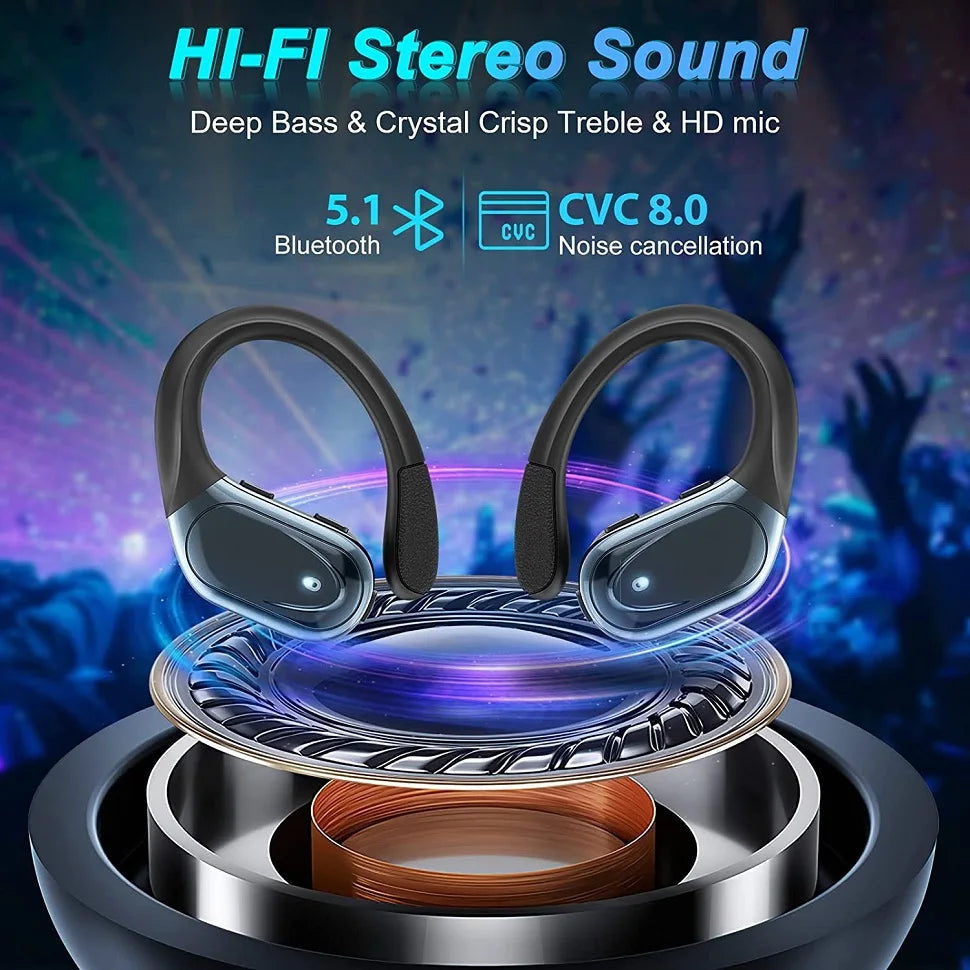 Sports TWS Bluetooth 5.1 Earphones with Mic Wireless Headphones LED Display Noise Canceling Earbuds In-Ear Waterproof Headsets