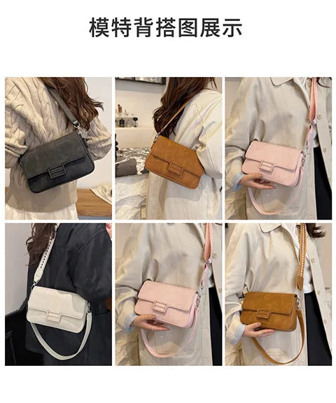 2025 Spring Summer Vintage Square Bag Luxe Underarm Purse for Women Fashion Shoulder Tote Versatile Bag Chic Commuter Bag