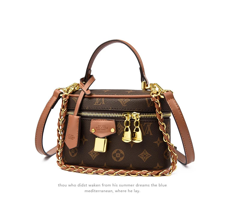 Famous Fashion Women's Zipper Crossbody Bag Paris Designer Inspired Vintage Handbag Suitable For Daily Use