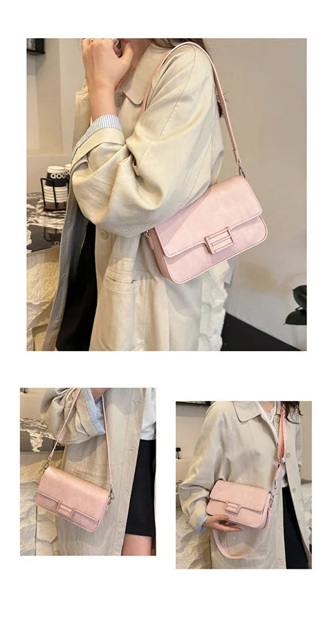 2025 Spring Summer Vintage Square Bag Luxe Underarm Purse for Women Fashion Shoulder Tote Versatile Bag Chic Commuter Bag