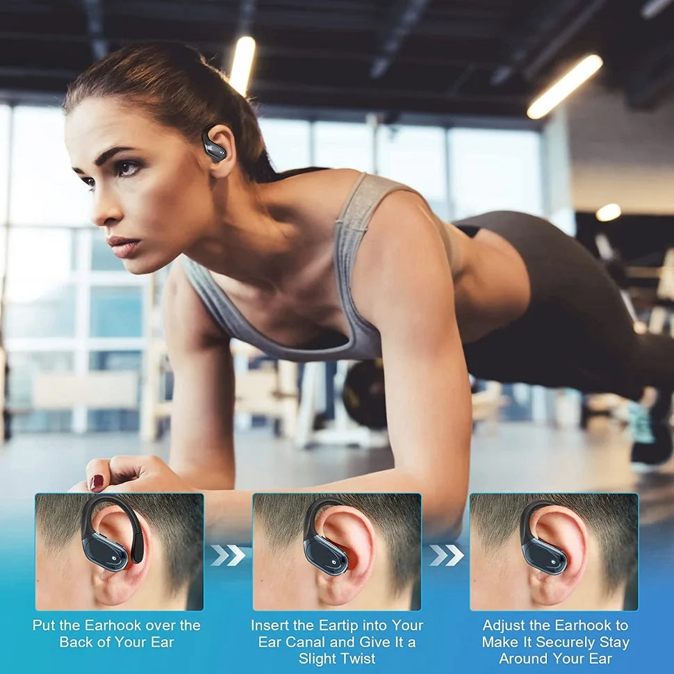 Sports TWS Bluetooth 5.1 Earphones with Mic Wireless Headphones LED Display Noise Canceling Earbuds In-Ear Waterproof Headsets