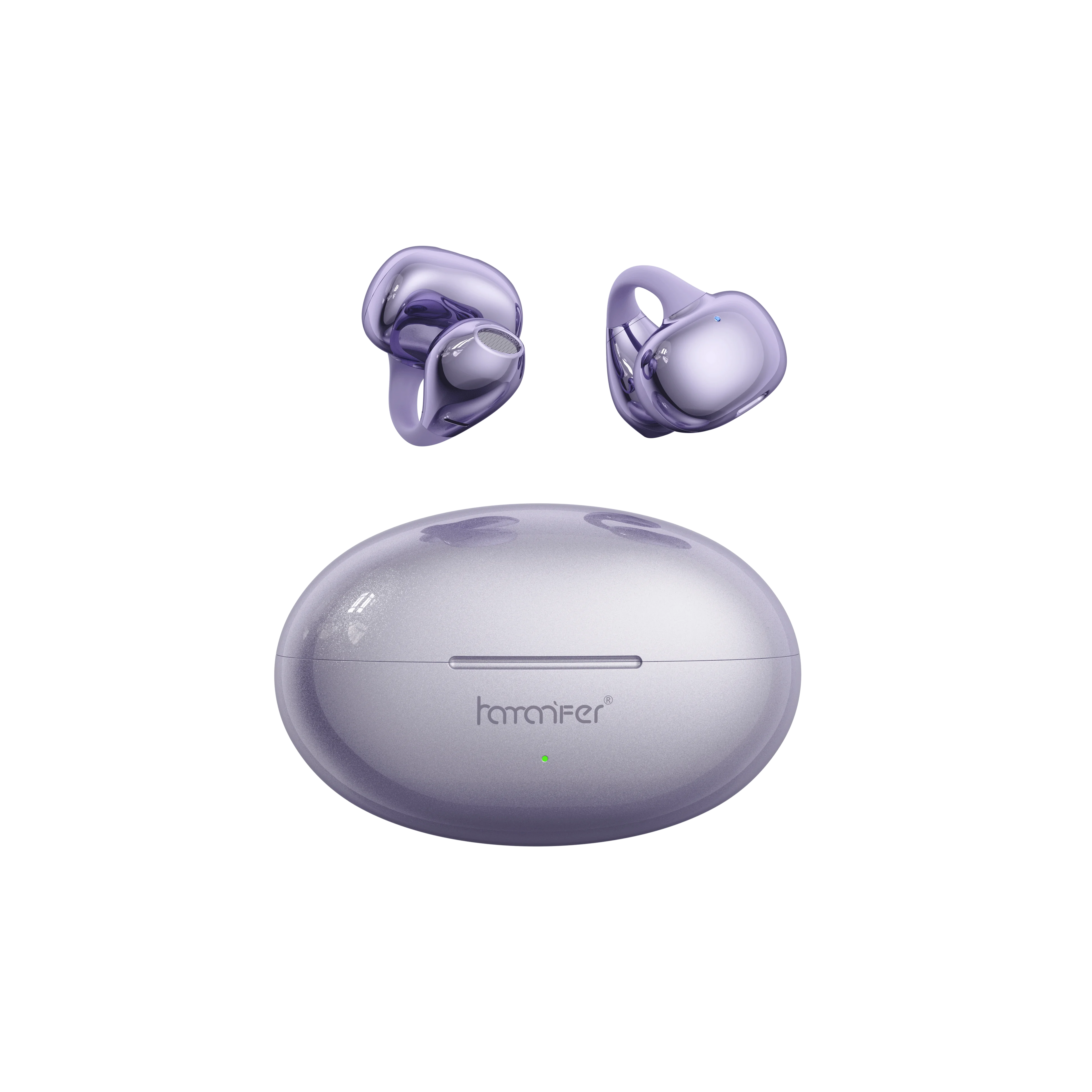 HAMANFER HM11 Bluetooth 5.4 Clip On Wireless Headphones Earphones Ear Hook TWS Sports Gaming Headset Noise Cancelling Stereo Ear