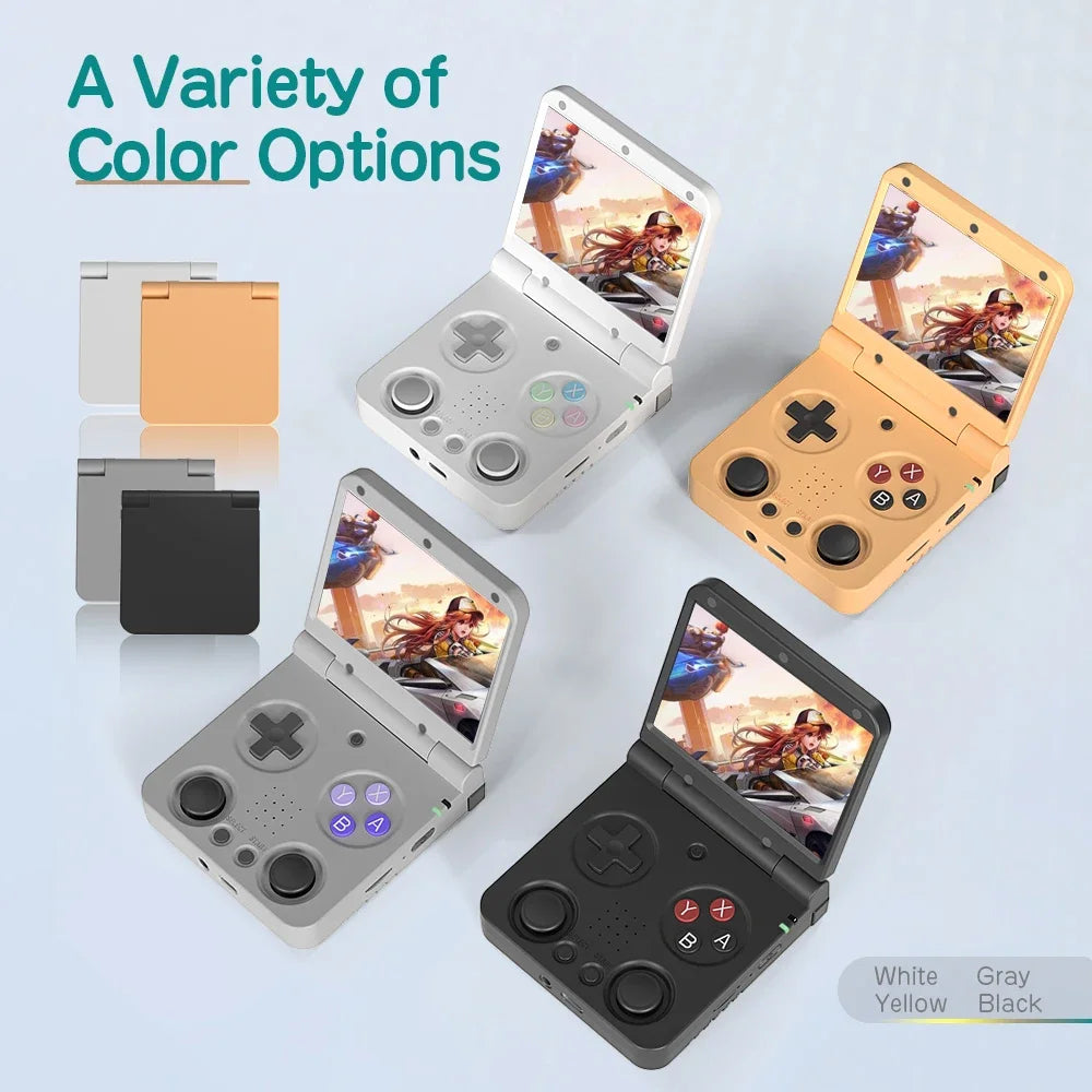 MIYOO Flip V2 Retro Handheld Game Console With Metal Hinge 3.5''IPS Screen Compact Portable Game Machine Dual analog sticks Gift