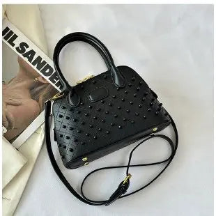 Shell Women's Bag New Personalized Fashion Versatile Rivet Handbag Versatile Large Capacity Shoulder Messenger Bag