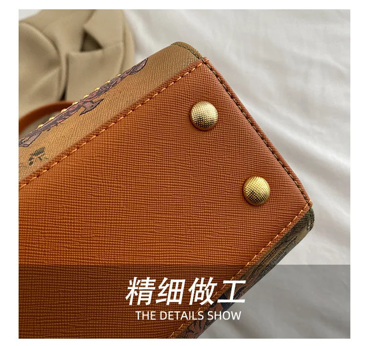 2025 New Studded Square Bag - Women's Stylish Crossbody Purse, Edgy Rivet Design, Versatile Shoulder Bag for Night Out