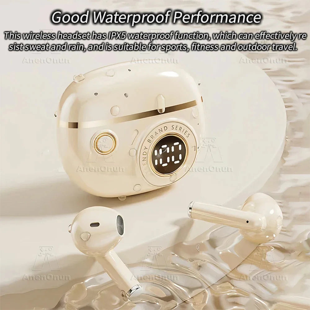Earbuds Wireless Headphones TWS Bluetooth Earphones 28H Playtime ENC Noise Canceling IPX5 Waterproof Handsfree Headset - Pink