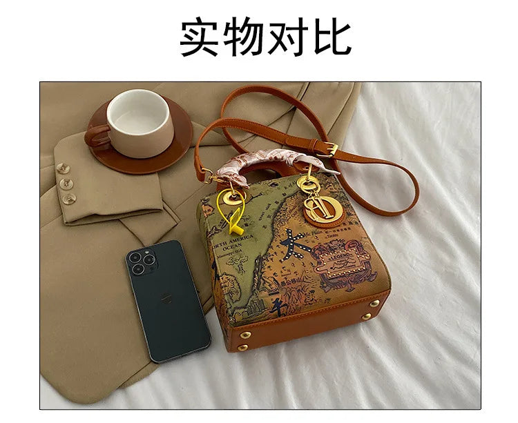 2025 New Studded Square Bag - Women's Stylish Crossbody Purse, Edgy Rivet Design, Versatile Shoulder Bag for Night Out