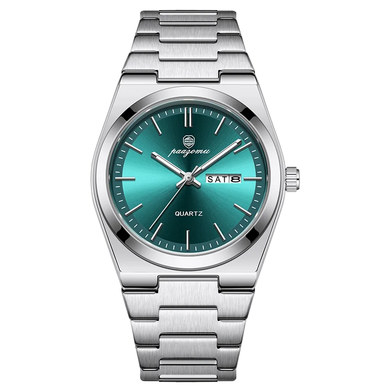 PAAZOMU Luxury Quartz Man Wristwatch Sport Men Watches Waterproof Luminous Date Week Stainless Steel Men's Watch Male Reloj